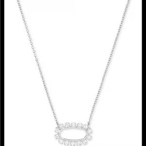 Kendra scott elisa open frame silver necklace